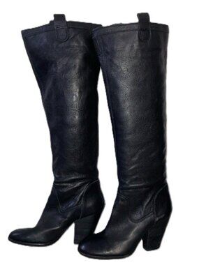 VINCE CAMUTO Braden Tall Black Leather Boots NWOT Womens 7B
